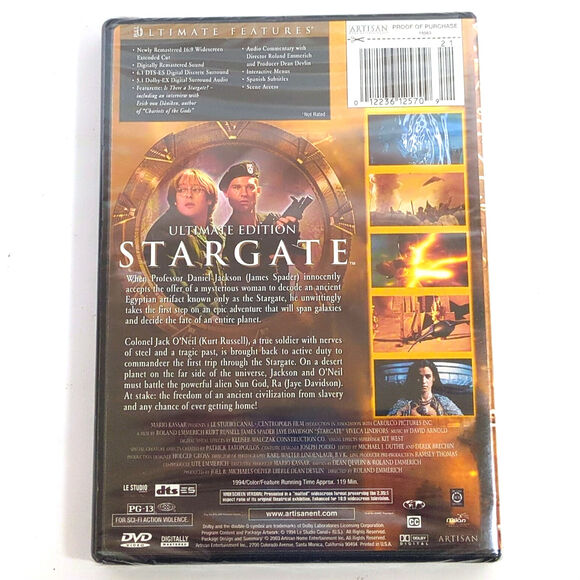 STARGATE DVD 2003 Ultimate Edition Extended Director's Cut NEW SEALED SciFi - Picture 2 of 2